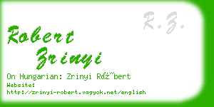 robert zrinyi business card